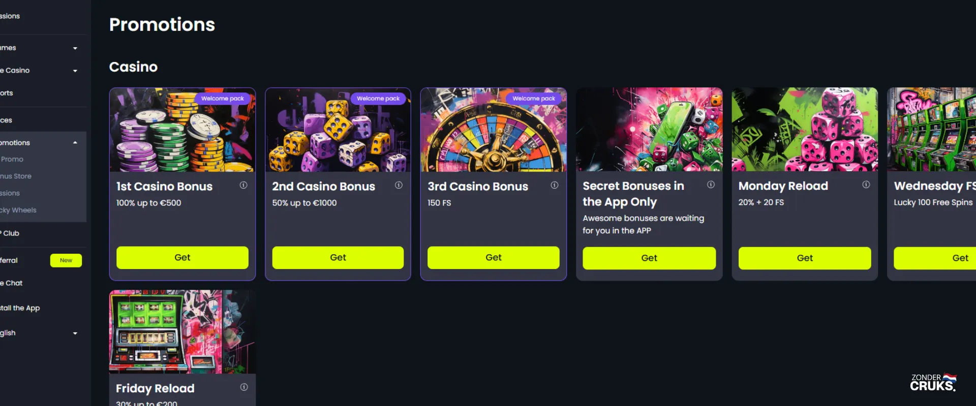 Starzino casino bonus