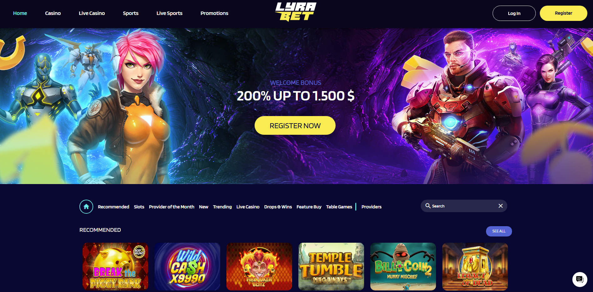 lyrabet casino sports