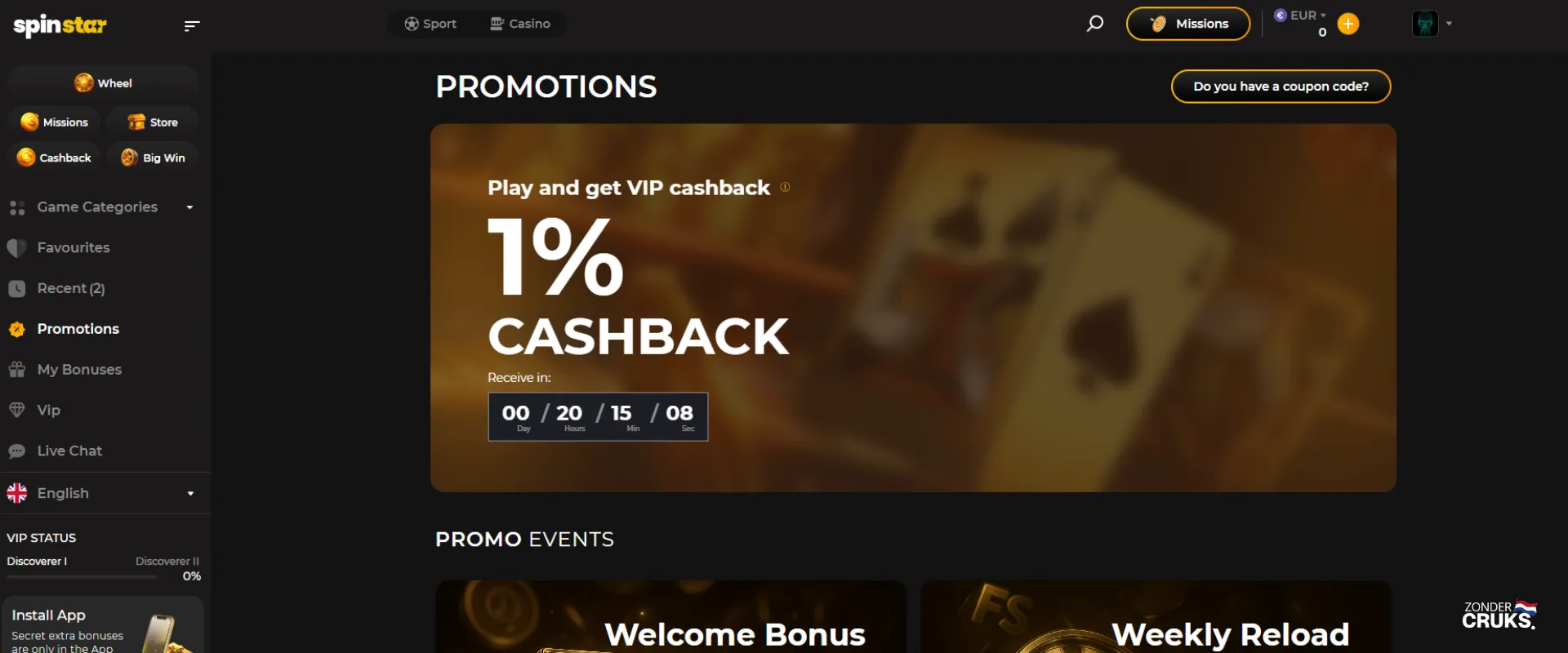 spinstar casino bonus