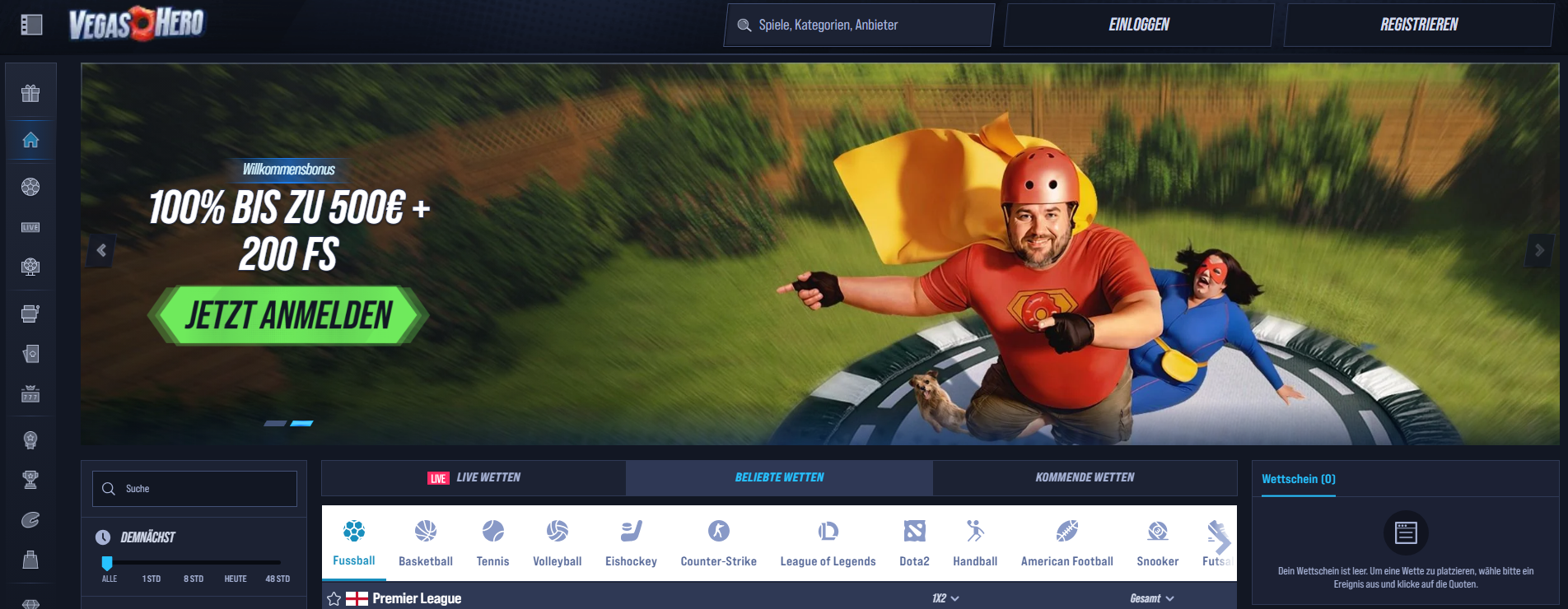 vegashero casino live